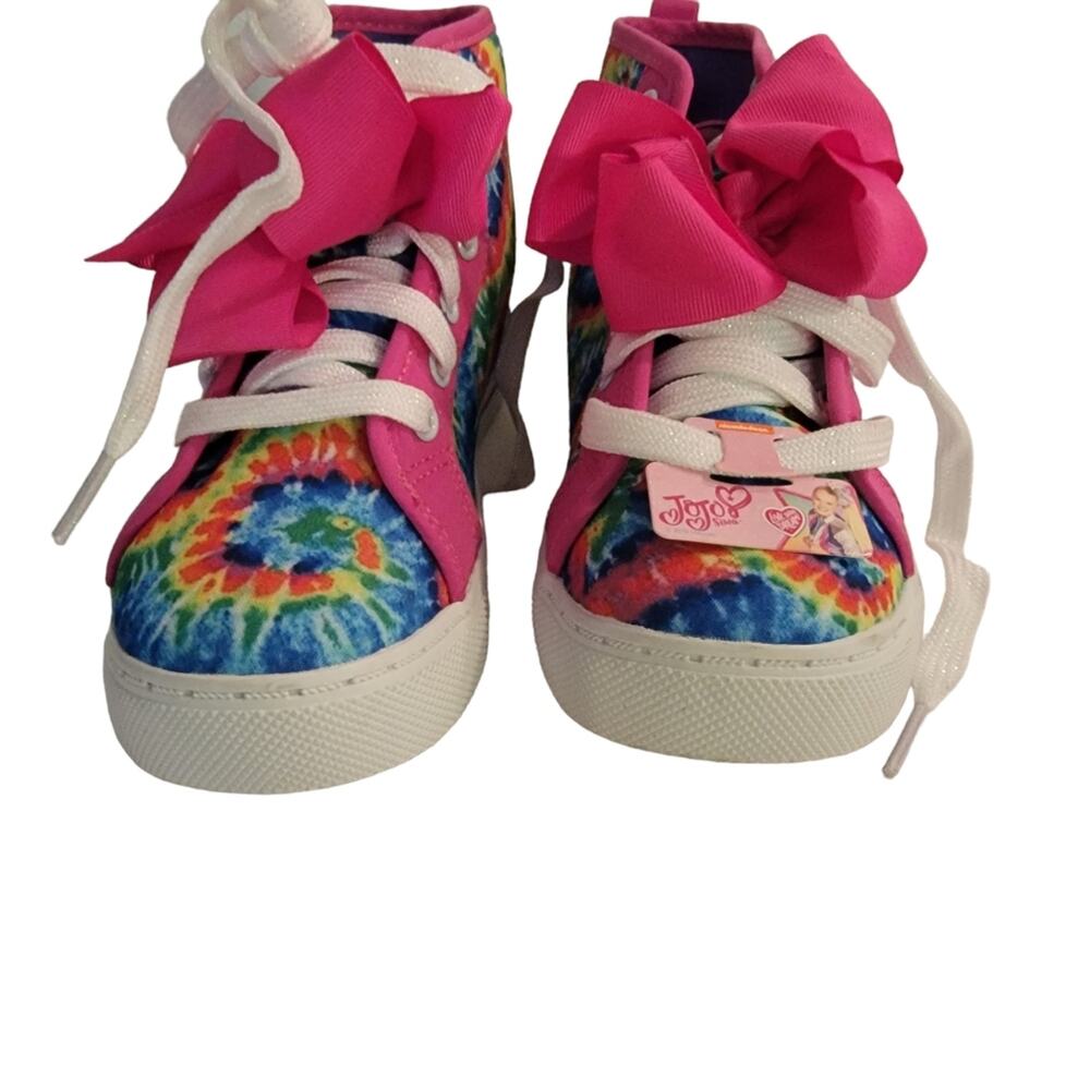 Nickelodeon JoJo Siwa Tie Dye High Top Bow Tennis Shoes New Size 3